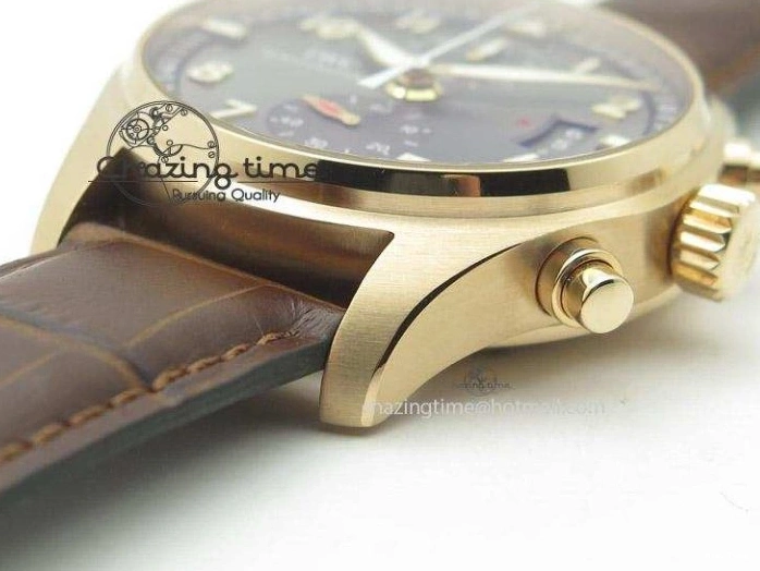 MIROTIME 0208 Pilot Chrono RG 3878 ZF Best Edition Grey Dial On Brown Leather Strap A UrbanChic 7330